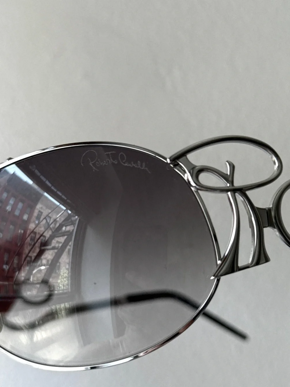ROBERTO CAVALLI Beid 850S E98 Silver Womens Aviator Gradient Sunglasses 70-8-115